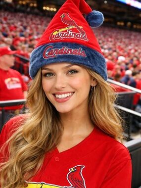 Red St. Louis Cardinals Fan Pom Hat For Men or Women